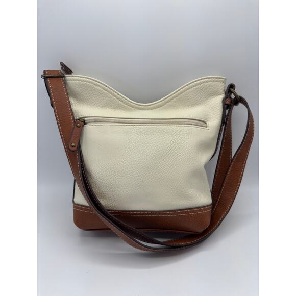 b.o.c Born Concept Crossbody Shoulder Bag Ivory/Saddle GUC - Picture 3 of 5